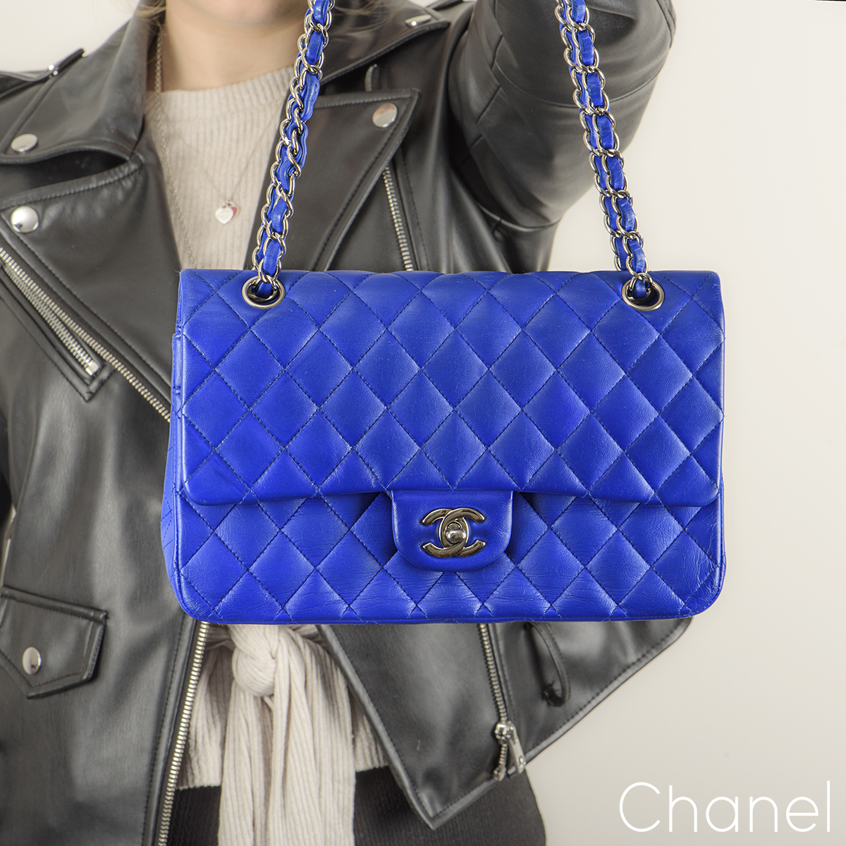 Chanel Medium Classic Flap Periwinkle Blue Lambskin - Luxury Shopping